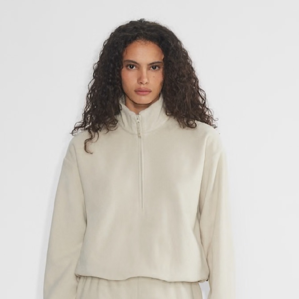 TNA Women's Cream Athletic 1/4 Zip